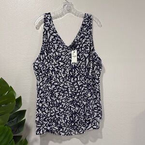 NWT Lane Bryant Black and White Abstract Tank Top plus size 26